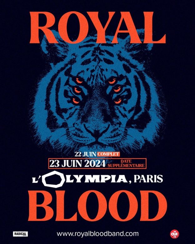Royal Blood en concert à l'Olympia à Paris en juin 2024, nouvelle date