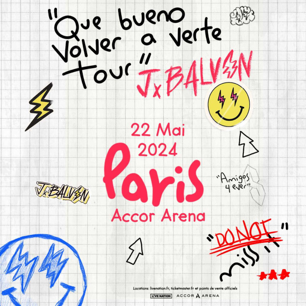 J Balvin en concert à l’Accor Arena de Paris en mai 2024