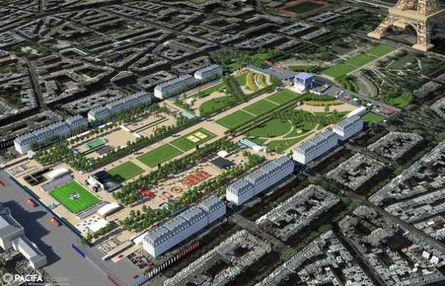 La Fan Zone de l'Euro 2016 sur le Champs de Mars