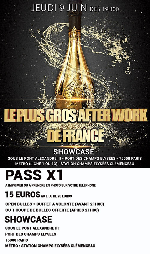 LE PLUS GROS AFTER WORK DE FRANCE (12eme édition) au SHOWCASE