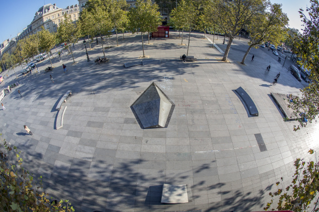 Des rampes de skate Place de la République