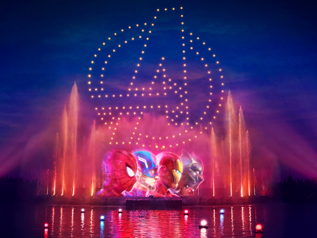 Disney Cascade of Lights à Disneyland Paris : le nouveau show nocturne sur Adventure Bay