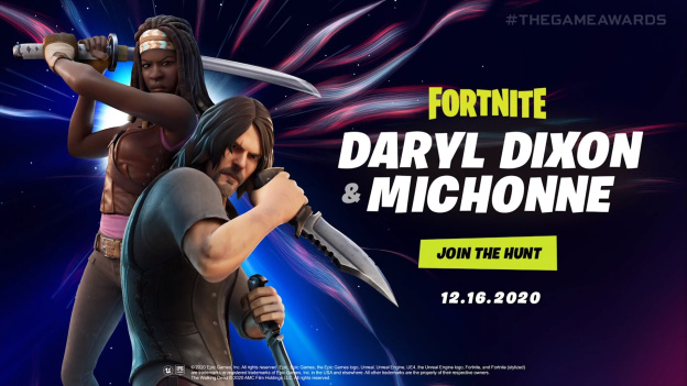 Fortnite x The Walking Dead : les skins de Daryl et Michonne bientôt disponible dans le jeu