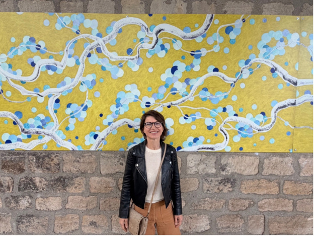 Monika Cicolella devant Variations énergétiques à Épinay-sur-Seine