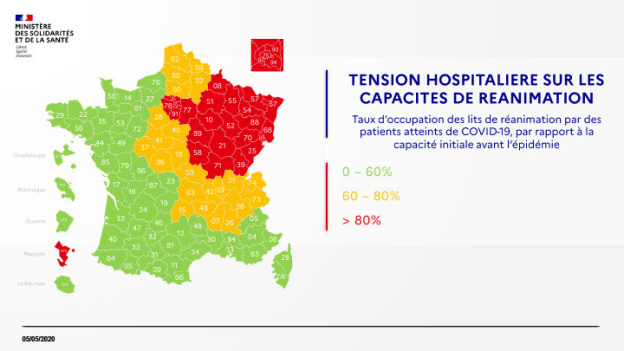 Coronavirus : Carte de France du déconfinement par département le 5 mai 2020