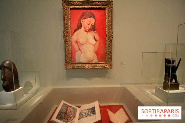 Exposition DADA au Musée de l'Orangerie - au centre, Nu sur fond rouge, Pablo Picasso, 1905