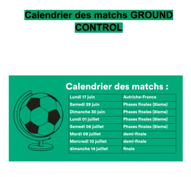 Projection des matchs de l'Euro 2024 à Ground Control et Communale Saint-Ouen