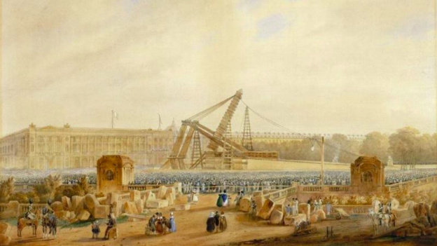 Érection de l’Obélisque de Louxor le 25 octobre 1836 - Musée national de la Marine