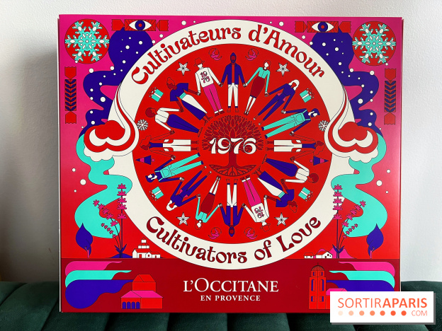 Le calendrier de l'Avent 2023 aux allures de paon coloré de L'Occitane