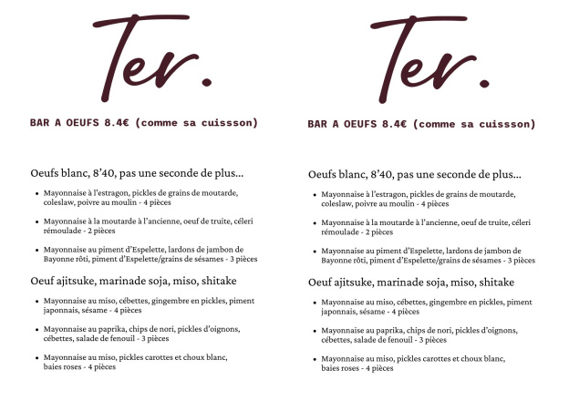 Ter. : Le premier bar à œuf mayo de Paris s’installe à deux pas de Voltaire