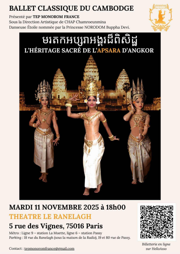 L’Héritage sacré de l’Apsara d’Angkor : le ballet de danse classique khmère débarque à Paris.