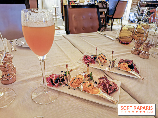 Le menu Traviata à l'Hôtel Le Meurice