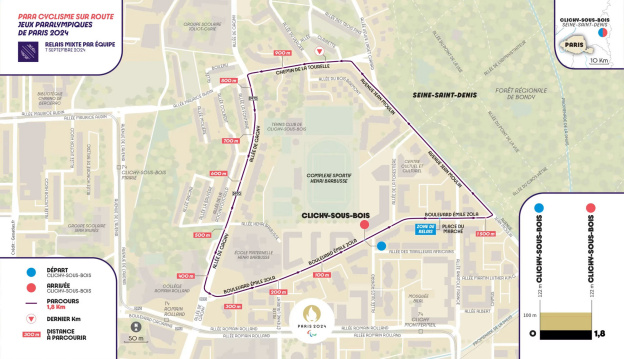 parcours relais cyclisme para
