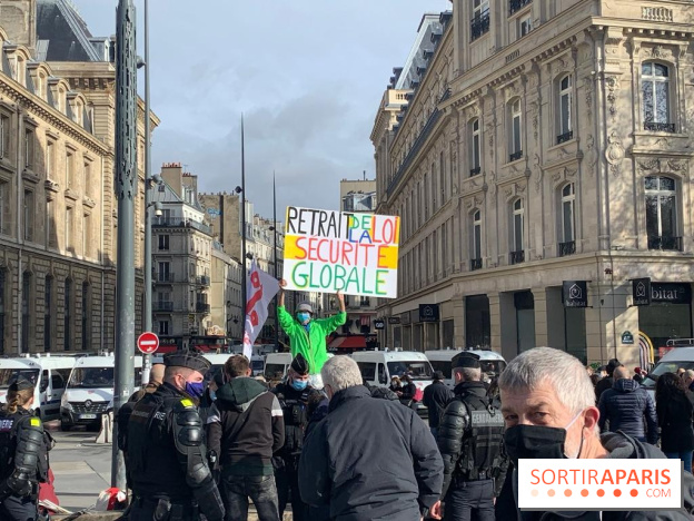 Manifestation nationale pour les libertés place de la République à Paris ce samedi 30 janvier 2021
