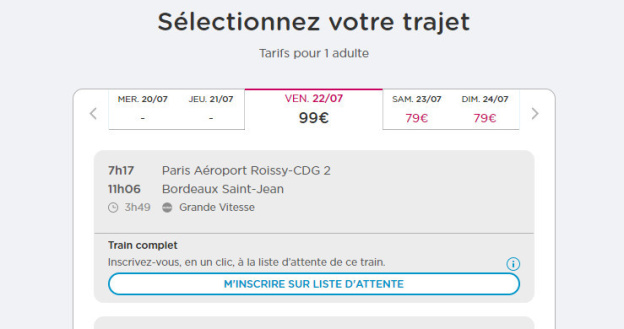 SNCF : une liste d'attente pour voyager dans les Ouigo qui affichent complet