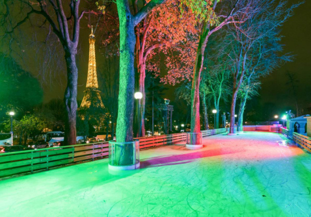 La patinoire des Jardins du Trocadéro
