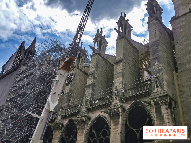 Notre Dame, démontage de l'échafaudage endommagé