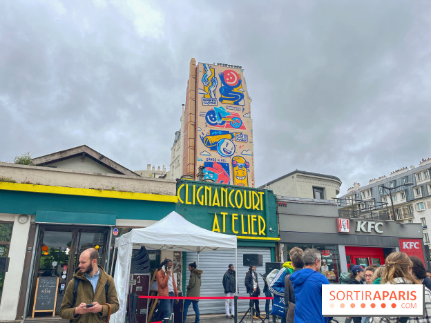 JO : une fresque s'installe dans le 18e pour marquer le lien entre Paris 2024 et Los Angeles 2028﻿