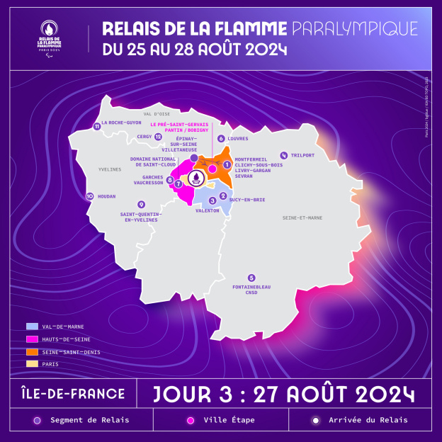 Jeux Paralympiques de Paris 2024 : découvrez le parcours du relais de la flamme en Ile-de-France
