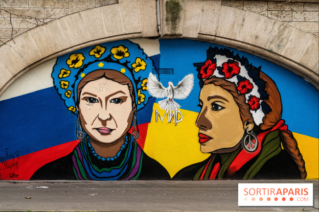Le monde du street art se mobilise pour l'Ukraine à Paris, les photos