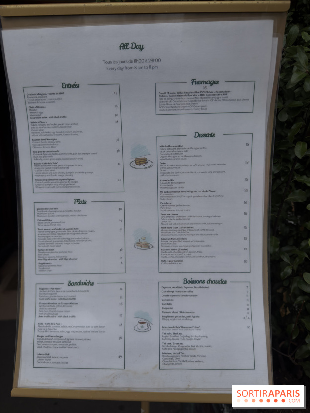 Photos : le Café de la Paix, carte et restaurant