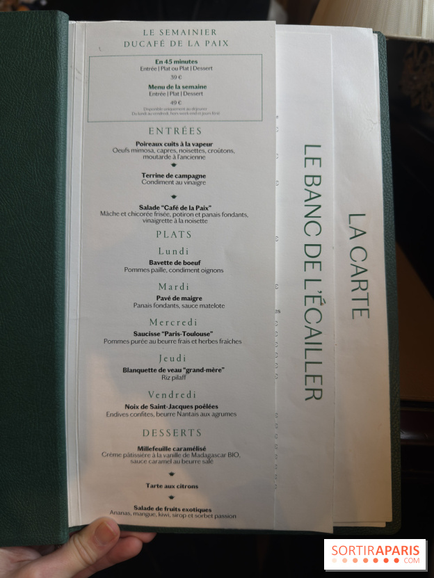 Photos : le Café de la Paix, carte et restaurant