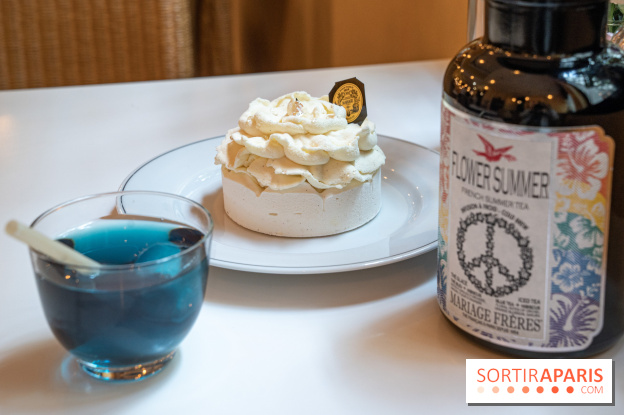 Thé glacé et pavlova Flower Summer chez Mariage Frères