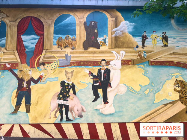 Le saviez-vous ? Un fresque de street art sur le thème du cirque, se cache  à Pigalle
