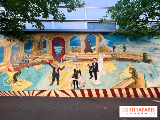 Le saviez-vous ? Un fresque de street art sur le thème du cirque, se cache  à Pigalle