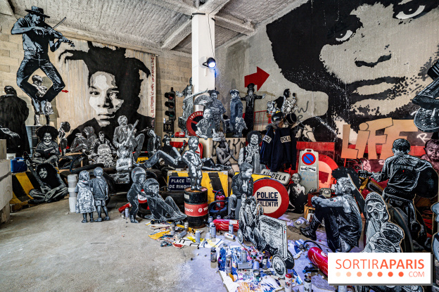 Exposition Jef Aérosol à Paris, 40 ans de pochoirs