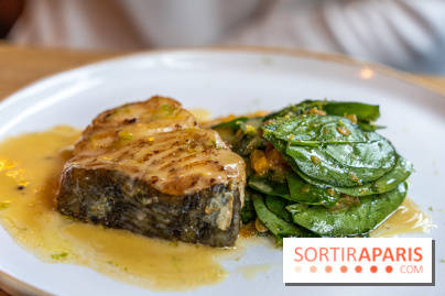 Ambos restaurant Paris - Cristina et Pierre Chomet - cabillaud de ligne - butternut - épinards