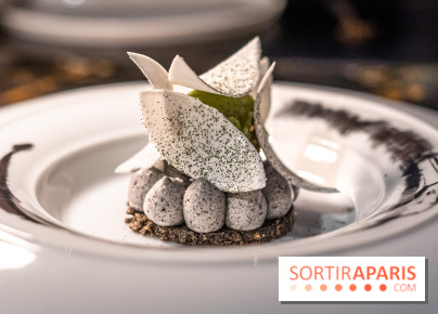 Akira Back Paris fête ses 1 an -  dessert sésame noir et sorbet basilic thaï