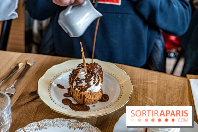 Papa Pool, le restaurant d'Arnaud Delvenne et Stéphane Rotenberg à Clamart - chou crème praliné amande chocolat