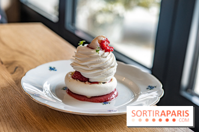 Papa Pool, le restaurant d'Arnaud Delvenne et Stéphane Rotenberg à Clamart - pavlova fruits rouges