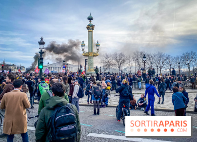 Manifestation Paris - Visuels - Réforme des retraites place Concorde