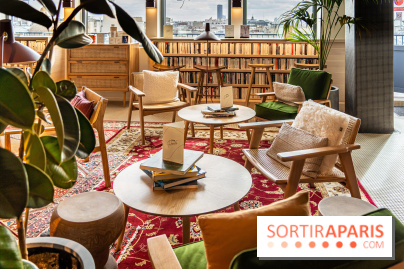 Bar Perché, café littéraire - terrasse du Printemps Haussmann  -  A7C6624 HDR