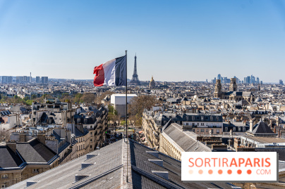 Le panorama du Panthéon - l'une des plus belles vues de Paris à 360° - vue paris - Tour Eiffel - drapeau