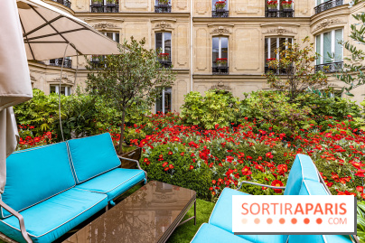 La terrasse cachée du Joy à l'Hôtel Fouquet's 2023 : le jardin de coquelicots - A7C2739