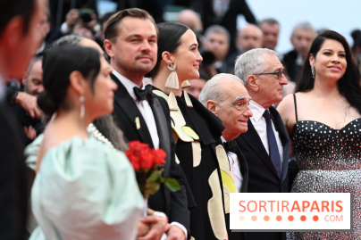©Rachid Bellak - Jillian Dion, Tantoo Cardinal, Leonardi DiCaprio, Lily Gladstone, Martin Scorsese, Robert De Niro et Cara Jade Myers