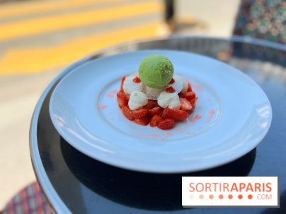 Le Louis Vins - Dessert fraise glace persil