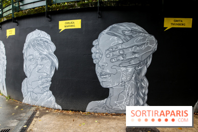 Mur des droits humains à Paris, nos photos