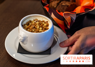 Bistrot Podium, le restaurant festif avec la carte de Glenn Viel -  soupe à l'oignon