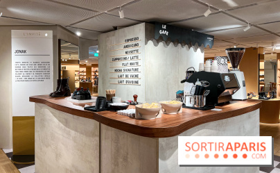 Café Jonak et collections chaussures marrons - Galeries Lafayette Haussmann