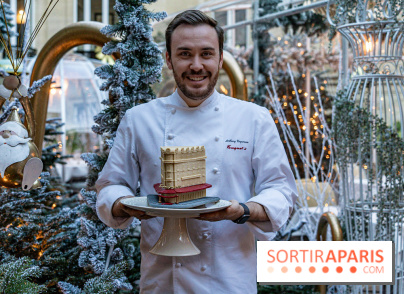 La bûche de Noël de l’Hôtel Barrière Le Fouquet’s Paris 2023 -  Anthony Coquereau