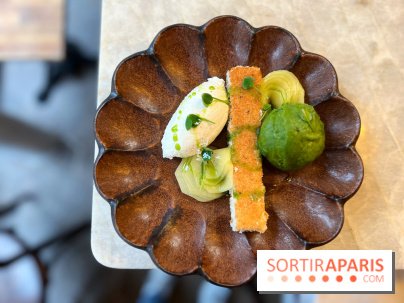 Le Boréal - Dacquoise coco, sorbet coriandre