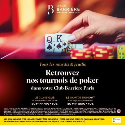 Club Barrière Paris : place forte du jeu sur les Champs-Elysées