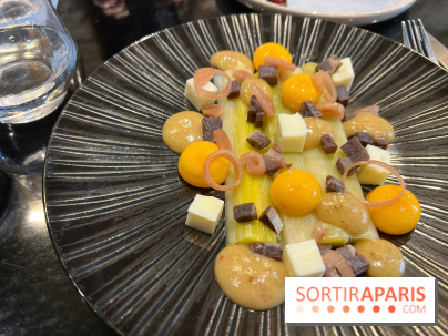 L'Evadé - Poireaux, jaune d'oeuf, cecina, moutarde