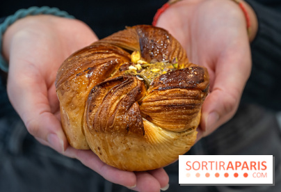 Éveil Boulangerie aux farines anciennes Paris 17e - brioche feuilleté pistache