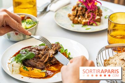 Le Café Mirette, l'excellent resto à la Fondation Pernod, côté Gare Saint-Lazare - agneau confit