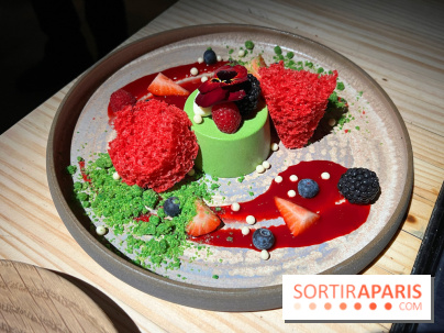 Marie Akaneya - Dessert matcha et fruits